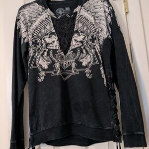 Womans Affliction shirt. Size M.
